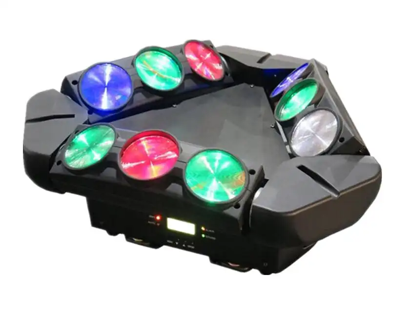 Dj ışıkları üçgen 9 göz spyder 9x12w led örümcek ışın hareketli kafa üçgen örümcek ışık