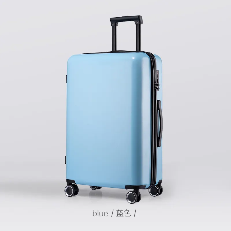 ABS Luggage Bag 3 Pieces Trolley Luggage Set Suitcase Factory Wholesale Spinner Lock Colorful Material H50L#