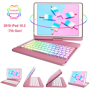 2021款趋势可拆卸无线键盘智能平板电脑保护套360度旋转翻盖适用于iPad 7号10.2 - Product Image 2