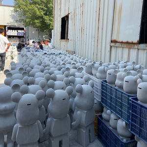 Factory Wholesale Diy Resin Craft White <strong>Bear</strong> Figurine 28cm 50cm 80cm Size <strong>Bear</strong> Sculpture Fluid <strong>Bear</strong> Bearbrick Blank - Product Image 5