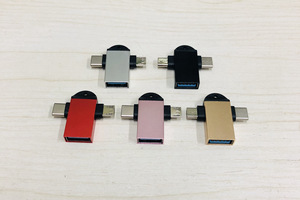 Usb 3.0铝合金2in1 Type-c和Micro Usb到Usb 3.0母适配器Otg转换器 - Product Image 3