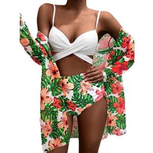 Custom Cover up Beachwear <strong>Girls</strong> Swimwear Mayo Plaj Print <strong>Bikini</strong> - Product Image 3