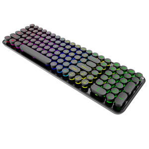 Tragbare kabel gebundene USB-Tastatur für Tablet-Computer PC-Regenbogen tastatur Leuchten Tastatur LED Tasten - Product Image 1