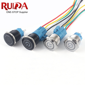 Nuovo tipo di campanello campanello interruttore a tromba 19mm interruttore a pulsante in metallo a scatto momentaneo impermeabile con luce di alimentazione ad anello LED 12V/3V - Product Image 2