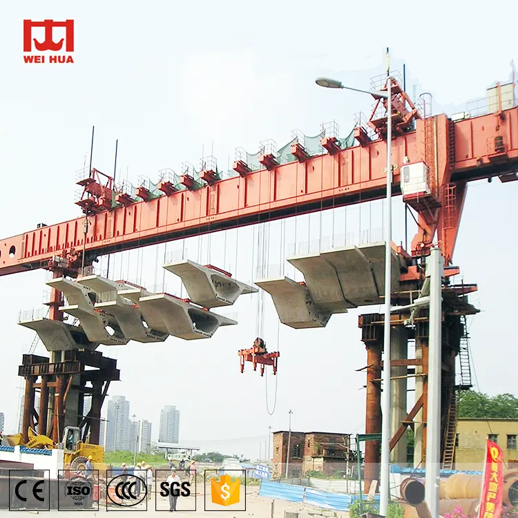 China Top-Qualität 100ton Eisenbahn brücke Bau Installation Kran Träger Montage balken Launcher Maschine