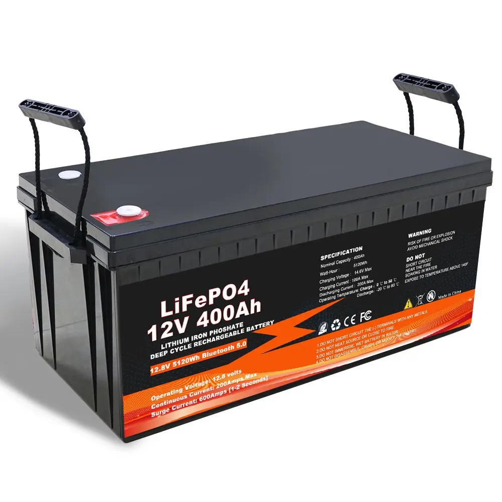 LifePo4 12V batteria immagazzinamento energia 24V 48V 50Ah 200Ah 300Ah 400Ah litio fosfato LifePo4 batteria con BMS