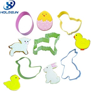 Tùy Chỉnh Phục Sinh Chủ Đề 5Pcs Không Dính <span class=keywords><strong>Cookie</strong></span> <span class=keywords><strong>Cutter</strong></span> Set Cấp Thực Phẩm Kim Loại Bao Gồm Bunny Chick Trứng Cừu Vịt Con - Product Image 2