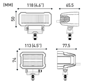 12V 24V มินิขับรถไฟ4.5นิ้วการออกแบบใหม่แถวเดียวนำไฟทำงาน4X4รถบรรทุกออฟโร้ด - Product Image 6