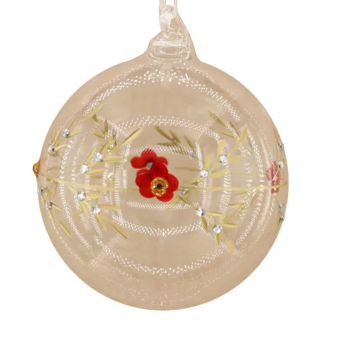 Bola de vidro para decoração de árvore, bola de vidro personalizada pintada à mão para decoração de natal