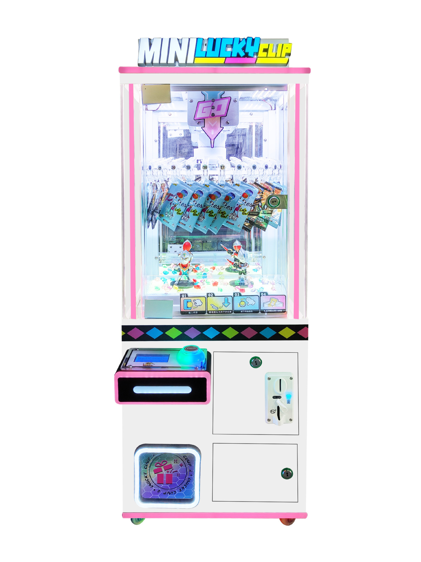 Mini machine à clips porte-bonheur
