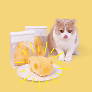 Gran oferta de China, juguete de hierba gatera ecológico en forma de queso, juguete clásico de moda interactivo divertido gato de peluche, hierba gatera realista