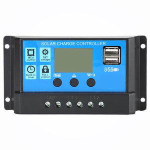 60A/50A/40A/30A/20A/10A Solar laderegler 12V 24V Auto PWM Controller LCD-Display 5V Dual USB Ausgangs regler - Product Image 1