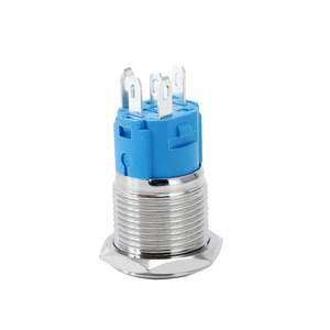 16mm 12V Niederspannung Dpdt NO NC Metall Wasserdicht Momentan Auto Starter Button Druckknopf schalter - Product Image 3