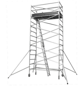 Andamio móvil individual con ruedas telescópicas Plataforma de trabajo de seguridad de aleación de aluminio para construcción de edificios - Product Image 6