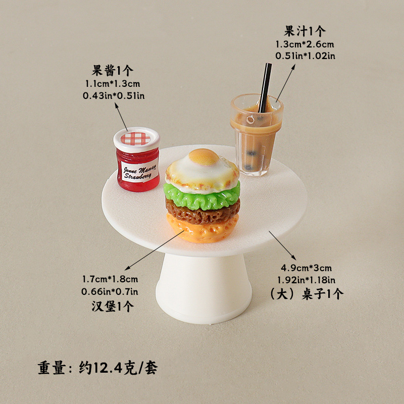 Juego de 4 piezas - Mesa para jugos de hamburguesa No. 3