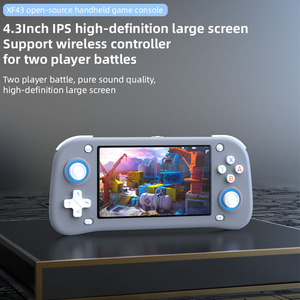 新しい4.3インチ大画面ハンドヘルドゲームコンソールXF43アーケードPS1エミュレータHD高解像度出力PSPハンドヘルド最大256GB