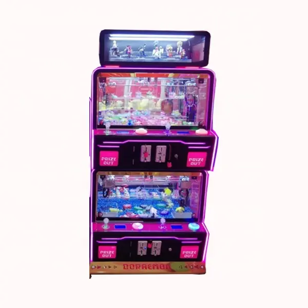 Juego de arcade para niños, grabador de dulces, minimáquina de garra de cuatro rejillas, juguete con aceptador de billetes, novedad