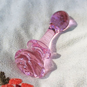 Crystal Rose Anal Plug Perlen Erwachsene Anal Training Sexspielzeug Frauen G-Punkt Masturbation Rosa Glas <span class=keywords><strong>Dildo</strong></span> Butt Plug für weibliche männliche - Product Image 3