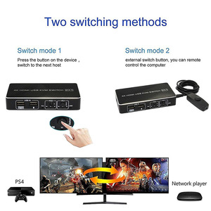 OEM 2X1 HDMI1.4 <strong>KVM</strong> <strong>SWITCH</strong> 4K 60HZ Switcher <strong>2</strong> in <strong>1</strong> Out USB <strong>Switch</strong> for Computer Monitor Keyboard Mouse