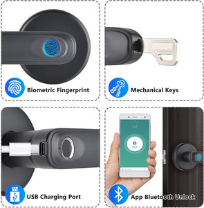 Keyless Tuya <strong>Blue</strong> Tooth Biometric Fingerprint Electronic Smart Finger Print Rfid <strong>Key</strong> Card App Digital Intelligent Door <strong>Lock</strong> - Product Image 3