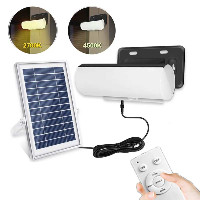 8W 1000LM solare split luci da parete 2700 bianco caldo K-6000K sensore di movimento solare di sicurezza luci a distanza per la casa giardino all'aperto