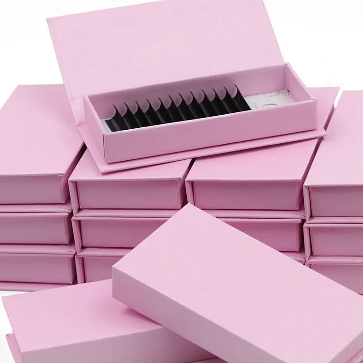 Коробка для упаковки ресниц на заказ, розовая коробка для упаковки ресниц, разноцветная книга для ресниц, индивидуальная упаковка с наращиванием ресниц