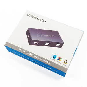 Adaptador de interruptor de alta compatibilidad USB2.0 de 2 puertos para compartir impresora 2 entradas 1 salida para accesorios de audio y video - Product Image 2