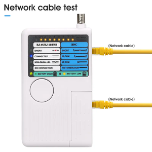 Probador de Cable remoto Fibertel TJ04C4CT1-Rango de prueba de 100m, RJ45/RJ11/Coaxial para detección de fallas de red y mantenimiento de telecomunicaciones - Product Image 4