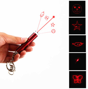 Multi Funzione 5 Forme Creativo Pet LED Pointer Keychain Divertente Penna Interactive Cat Laser Giocattolo Gatto Giocattolo Divertente - Product Image 1