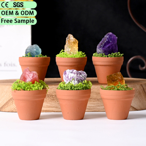 Toptan kristal Mineral örneği koleksiyonları Bonsai ham şifa taşı hediye dekorasyon için