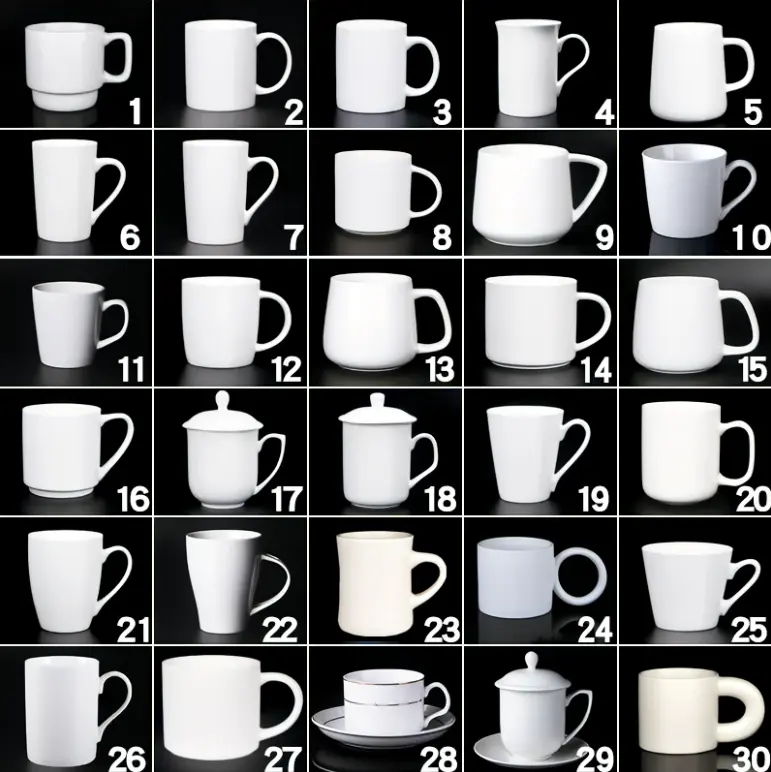 Fabricante de tazas de café de cerámica nórdica con proveedor de tazas con logotipo Tazas de té personalizadas Tazas de porcelana al por mayor Taza de sublimación