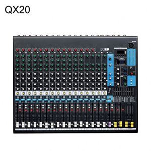 24リバーブエフェクト付きQX20プロフェッショナル20チャンネルオーディオミキサーコンピュータ入力MP3対応オーディオコンソール - Product Image 5