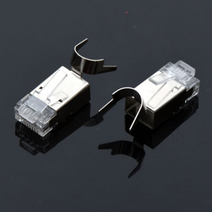 CAT7 Metal kalkan RJ45 konnektör altın kaplama 8P8C Ethernet modüler ağ fişi FTP kedi 7 FTP Ethernet konektörü - Product Image 4
