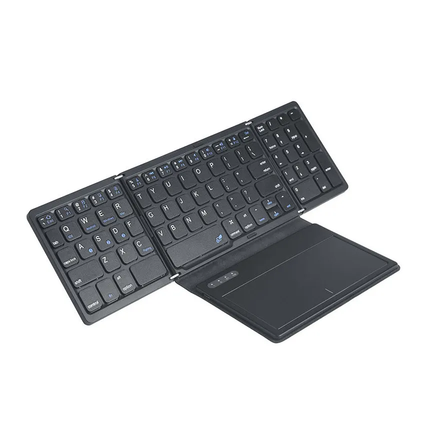 Mini clavier pliable sans fil ultra fin à 84 touches pour iPhone-Pro-Plus-Max/Pour iPad-Air-Pro et tablette PC/smart phone 3in1