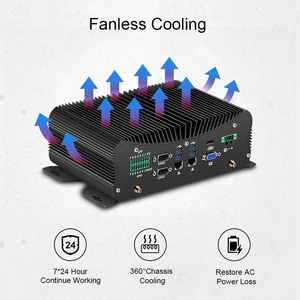 Fanless Mini Pc I5 7267U 8250U Ddr4 M.<strong>2</strong> Nvme 3G 4G Lte Linux Desktop <strong>2</strong> Nic Gpio Rs232 Sim Card Lpt Industrial Computer - Product Image 2