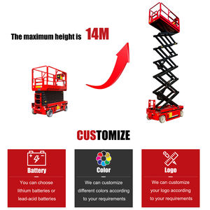 Boomstar 10m 12m semovente piattaforma di lavoro sopraelevata batteria azionamento idraulico ponteggio di sollevamento piattaforma - Product Image 2