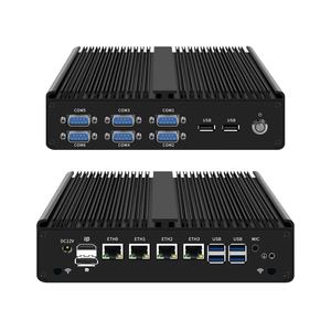 Lüfter loser Industrie computer kern I7 8550U I3 7100U 4Core 6xCOM 4xLAN mit eingebetteter WiFi/4G-Erweiterungsbox für IoT und Automatisierung - Product Image 1