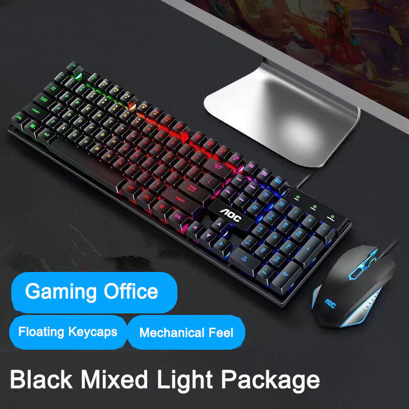 Clavier de couleur noire et couverture de souris