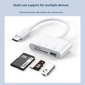 OTG adattatore per lettore di schede 3 in 1type-c a USB3.0 cavo di conversione SD/TF scheda di memoria per iphone15