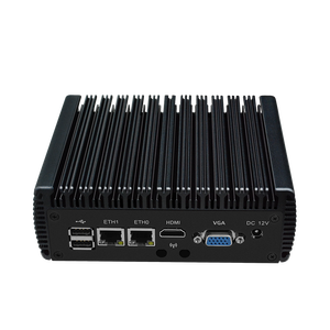 Fanless Mini PCアルミニウム合金インテルCeleronクアッドコア2.0GHz J6412 CPUデュアルLAN 2 COM 6 USB工業用デスクトップコンピュータ - Product Image 1