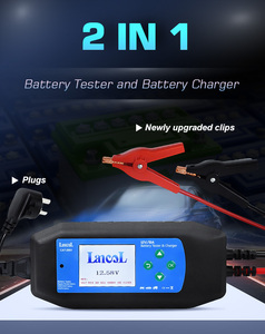 Lancol taşınabilir 12 V 8A araba şarjı 2in1 lityum pil test cihazı araçlar için kaçak koruma ile 12 v Volt pil şarjı - Product Image 4