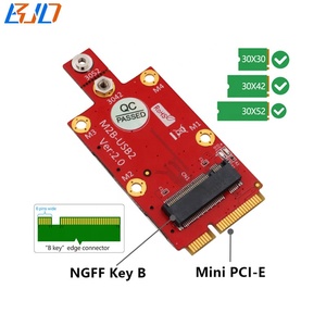 5G 4G LTE <strong>GSM</strong> WWAN <strong>Modem</strong> Module Mini PCI-E 52Pin (USB 2.0 Signal) to M.2 NGFF Key-B Wireless Adapter Dual NANO SIM Slot - Product Image 2