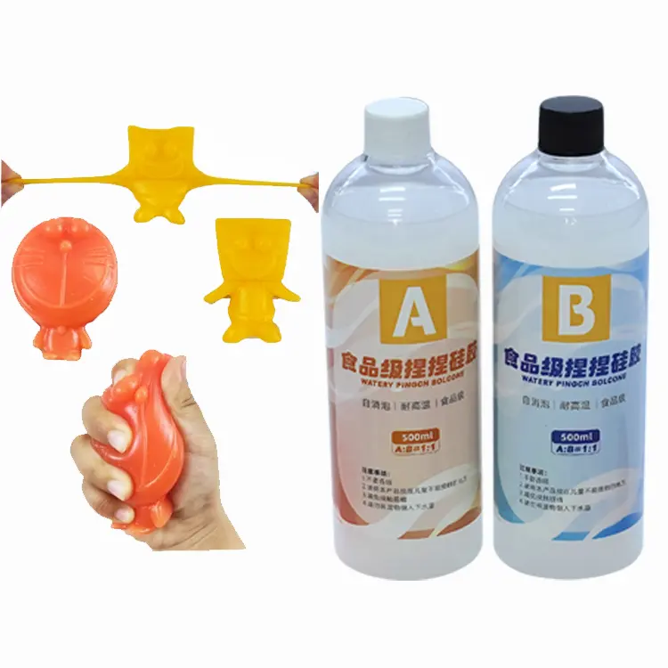 Vendita all'ingrosso della fabbrica di vendita calda durevole di gomma di silicone liquido uso per rendere la resina artigianato gesso artware 1:1 silicone morbido