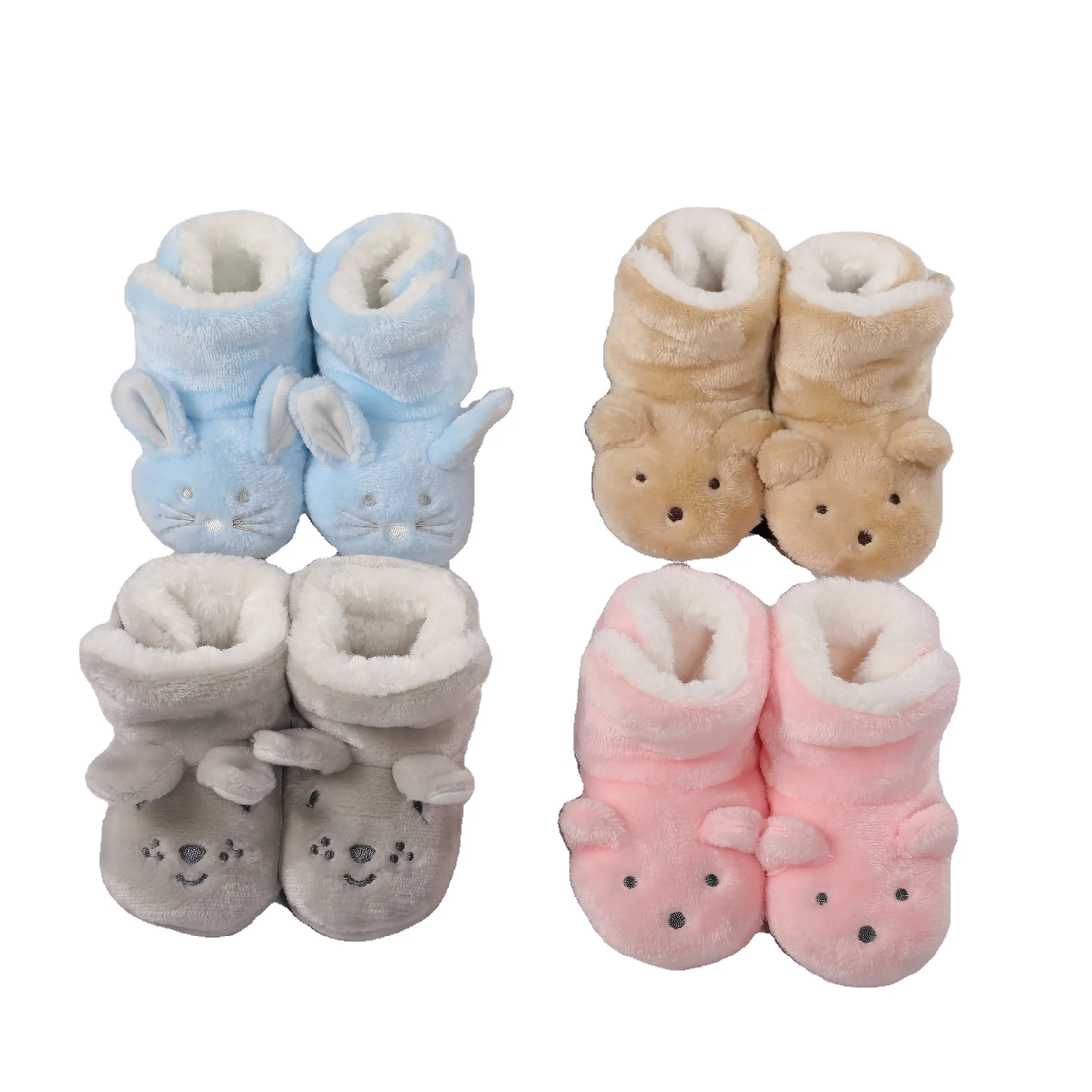 สินค้ามาใหม่ปี2021รองเท้าบูทเด็กทารกผู้ชายรูปกระต่าย3Dผ้าโพลีเอสเตอร์นุ่มมากระบายอากาศได้ดีฤดูหนาว
