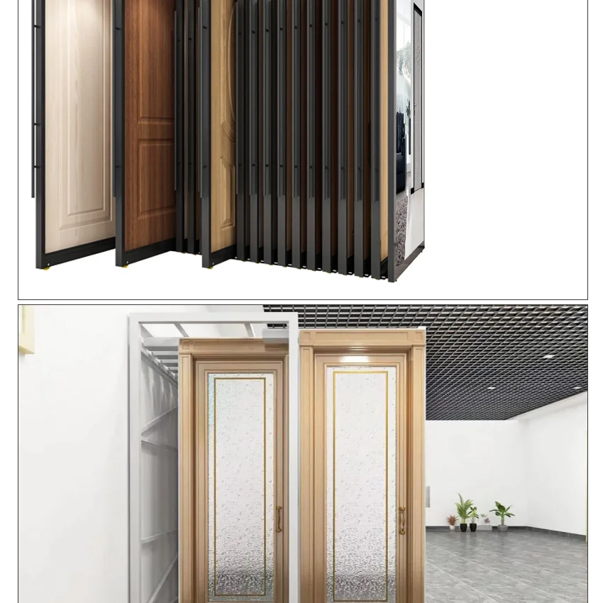 Tsianfan customized fire rated solid wood flush door display showroom core mdf pvc laminated interior flush doors sliding doors