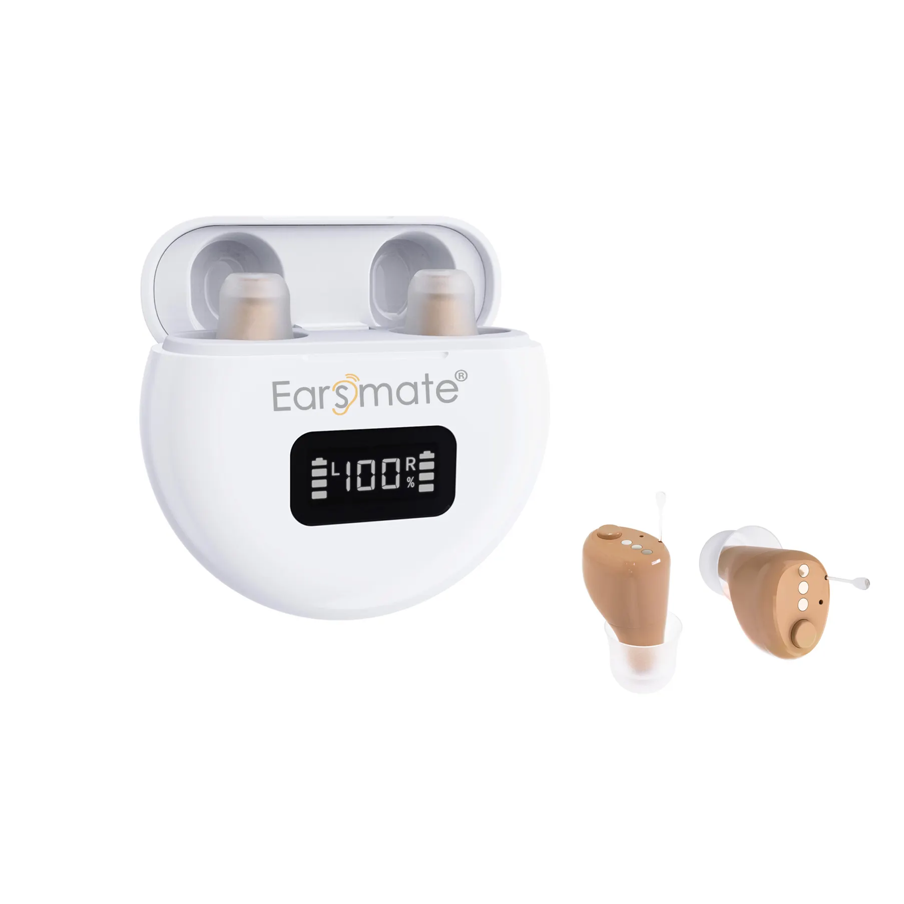 Novos Produtos Médicos 2Pcs Free Hearing Aid Baterias Para Idosos Recarregável Aparelho Auditivo Dispositivo Invisível Earsmate G31