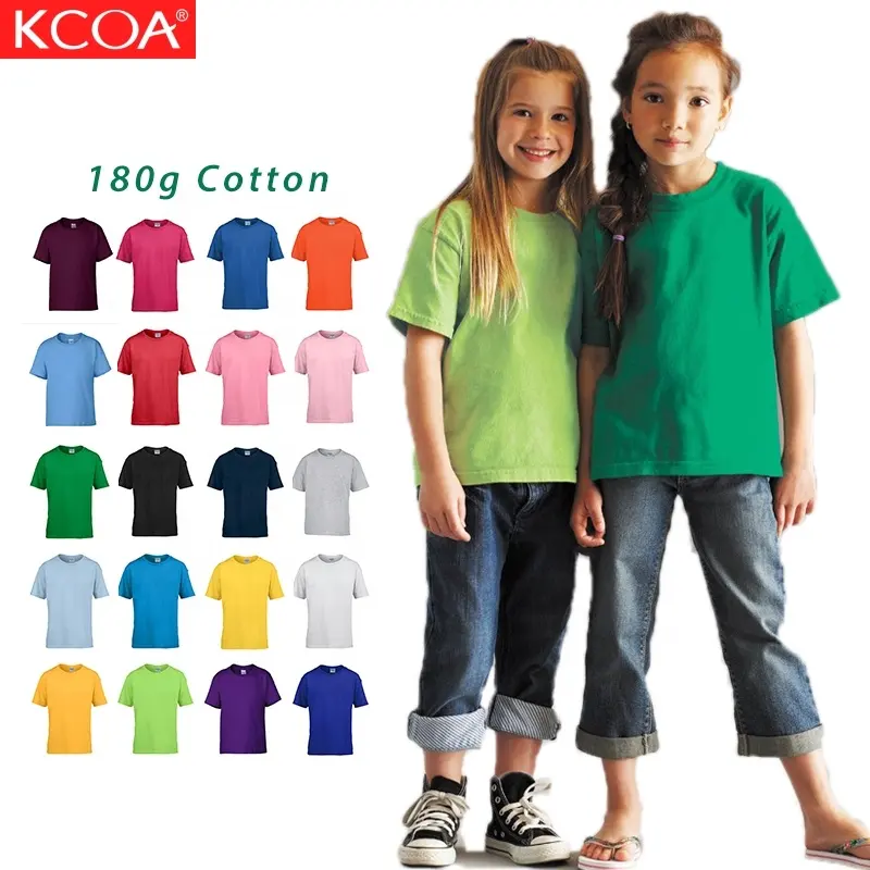 漫画の男の子の子供のための高品質の卸売バルク汚れた色通気性のあるカスタム印刷Tシャツ