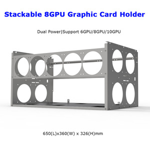 Yeni 2021 İstiflenebilir 6/8/10 GPU yuvaları açık hava raf bilgisayar Rig çerçeve çoklu sabit sürücü rafı anakart Disk şasi - Product Image 2