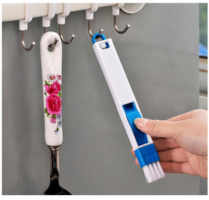 Çok amaçlı pencere kapı klavye temizleme fırçası temizleyici + faraş 2 In 1 aracı siyah mavi renk pencere fırça DH9213 - Product Image 3