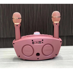 Hochwertiger tragbarer drahtloser Karaoke-Lautsprecher SD306 KTV 2-in-1 mit zwei Mikrofonen und Eulen lautsprecher